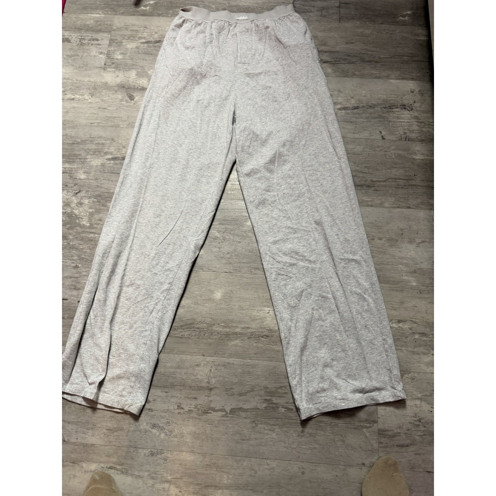 SKIMS Cotton Jersey Wide Leg Pant Light Heather Grey S Small Gray A4-0015